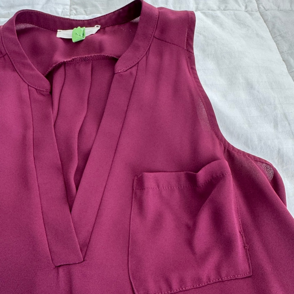 Lush Deep Pink Sleeveless Top